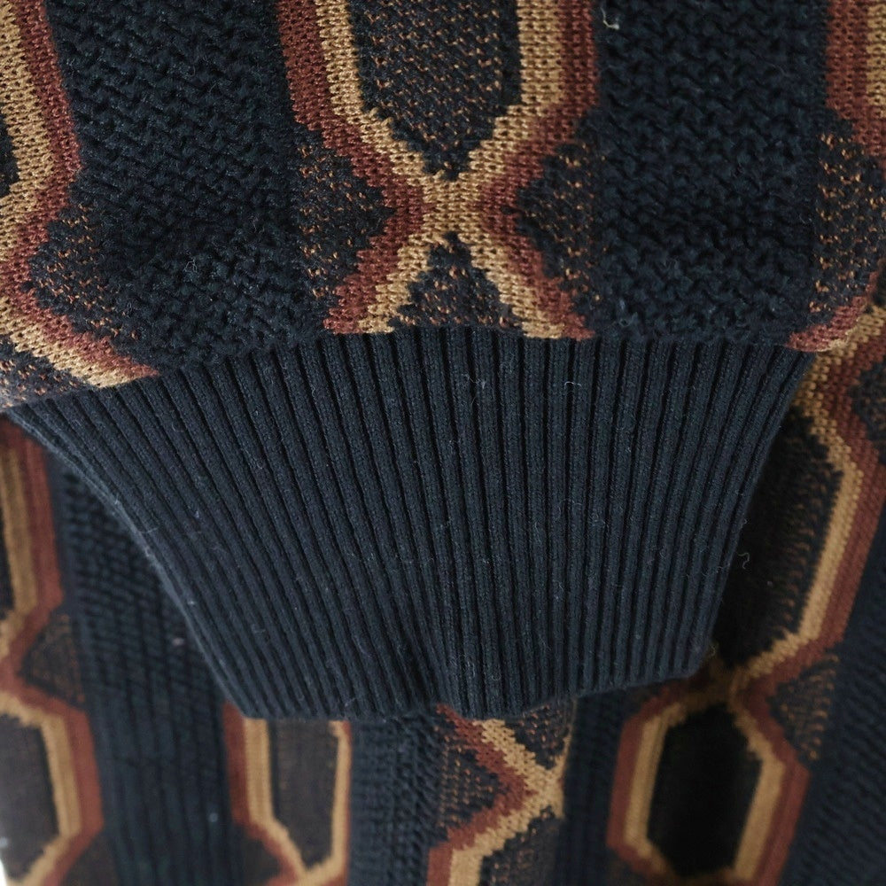 WACKO MARIA(ワコマリア) 24SS STRIPED JACQUARD KNIT SWEATER ストライプド ジャガードニット スウェット セーター ブラウン/ブラック 24SS-WMK-KN23