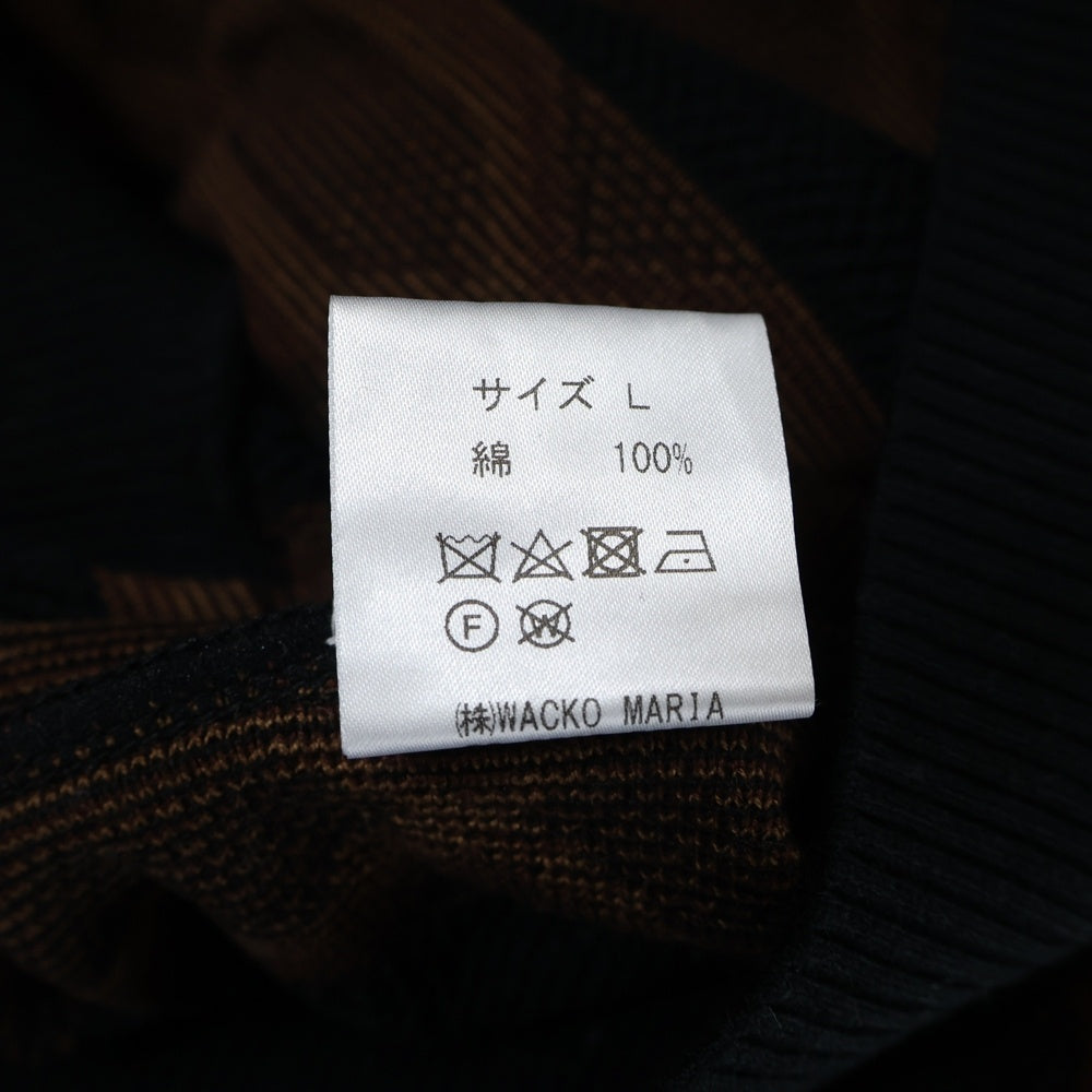 WACKO MARIA(ワコマリア) 24SS STRIPED JACQUARD KNIT SWEATER ストライプド ジャガードニット スウェット セーター ブラウン/ブラック 24SS-WMK-KN23