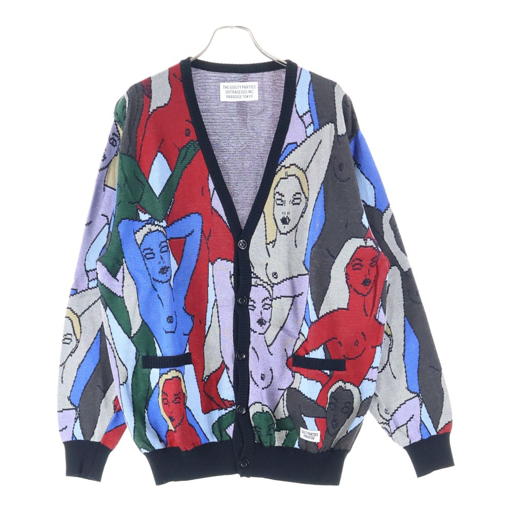 WACKO MARIA(ワコマリア) 22SS KNIT JACQUARD CARDIGAN 総柄 ニット ジャガード カーディガン セーター マルチカラー 22SS-WMK-KN10