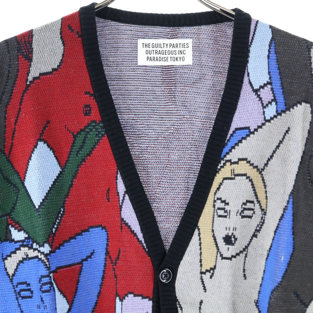 WACKO MARIA(ワコマリア) 22SS KNIT JACQUARD CARDIGAN 総柄 ニット ジャガード カーディガン セーター マルチカラー 22SS-WMK-KN10