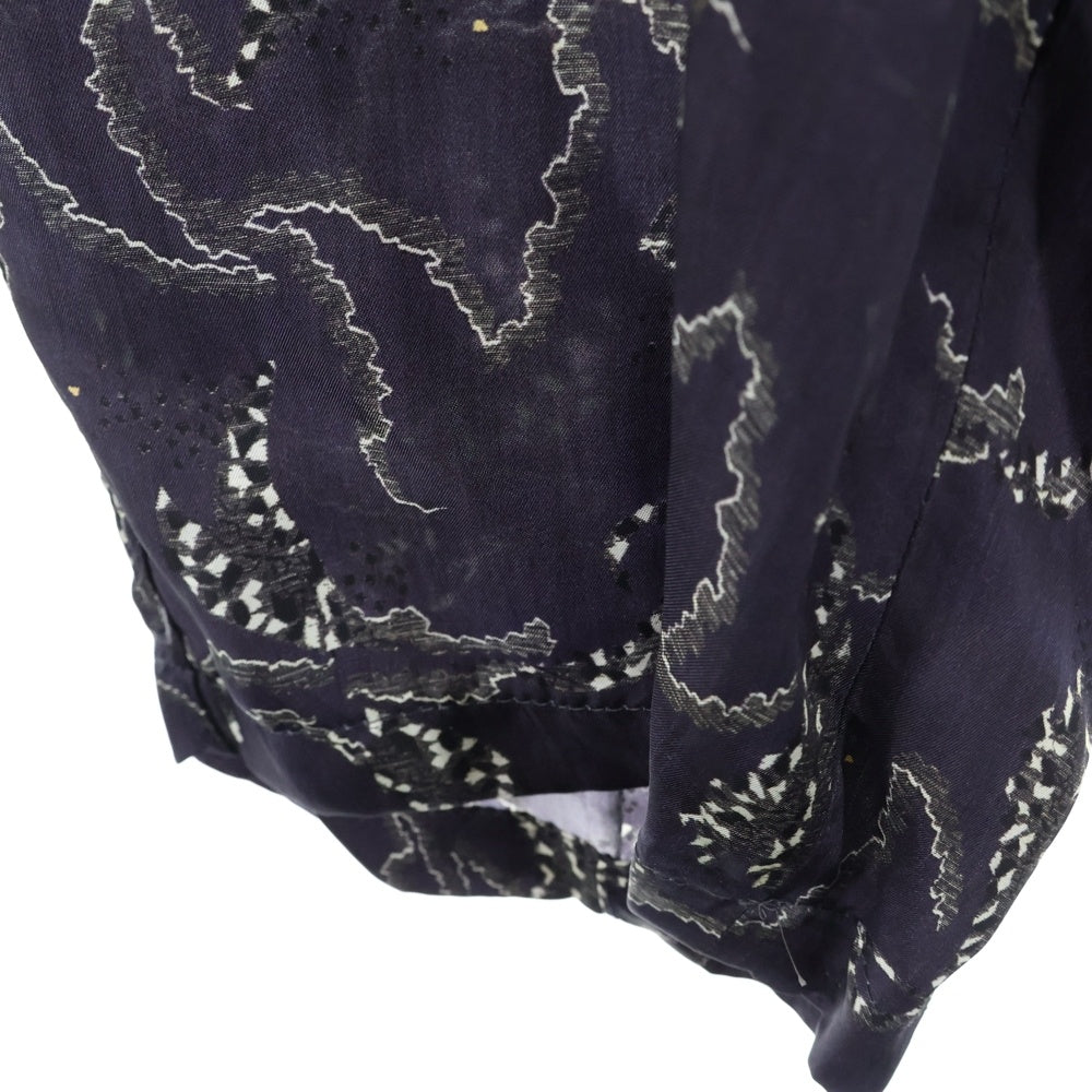 TOGA VIRILIS(トーガ ビリリース) 21SS INNER PRINT PANTS 総柄 インナープリント ドローストリング パンツ パープル TV11-FF330