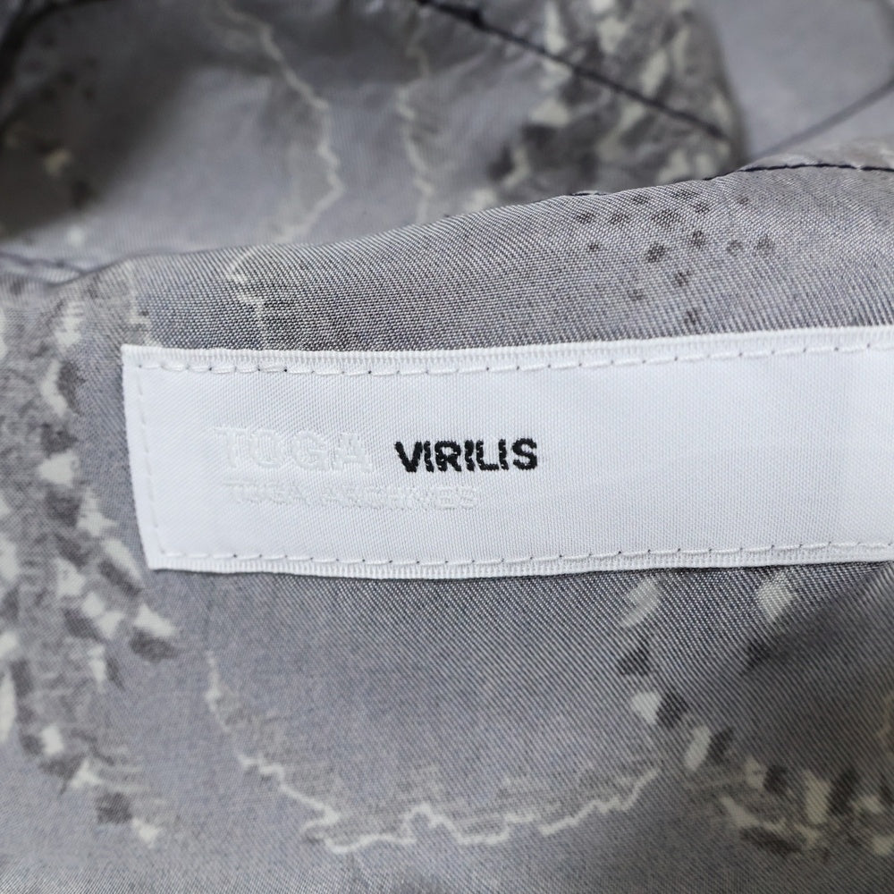 TOGA VIRILIS(トーガ ビリリース) 21SS INNER PRINT PANTS 総柄 インナープリント ドローストリング パンツ パープル TV11-FF330