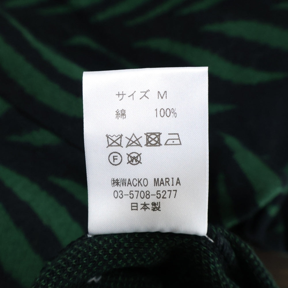 WACKO MARIA(ワコマリア) 23SS LEAF JACQUARD CARDIGAN リーフジャガードカーディガン ニット セーター グリーン/ブラック 23SS-WMK-KN14