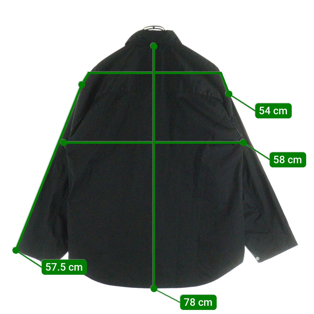 TOGA ARCHIVES(トーガアーカイブス) 21AW ×DICKIES ZIP UP SP ディッキーズ ジップアップ 長袖ワークシャツ ブラック TC12-FJ511