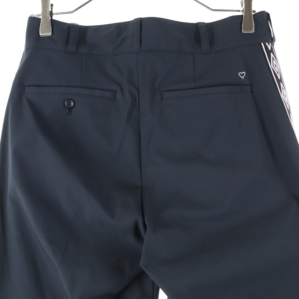 UMBRO(アンブロ) 23SS ×BASICKS ベーシックス ロゴエンブロイダリー サイドライン スラックスパンツ ブラック S4-UMB-01T