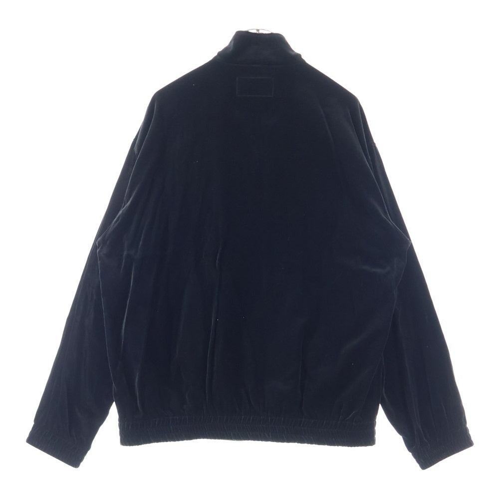 WACKO MARIA(ワコマリア) 24AW VELVET TRACK JACKET ロゴエンブロイダリー ベルベット トラックジャケット ブラック 24FWE-WMO-TJ01