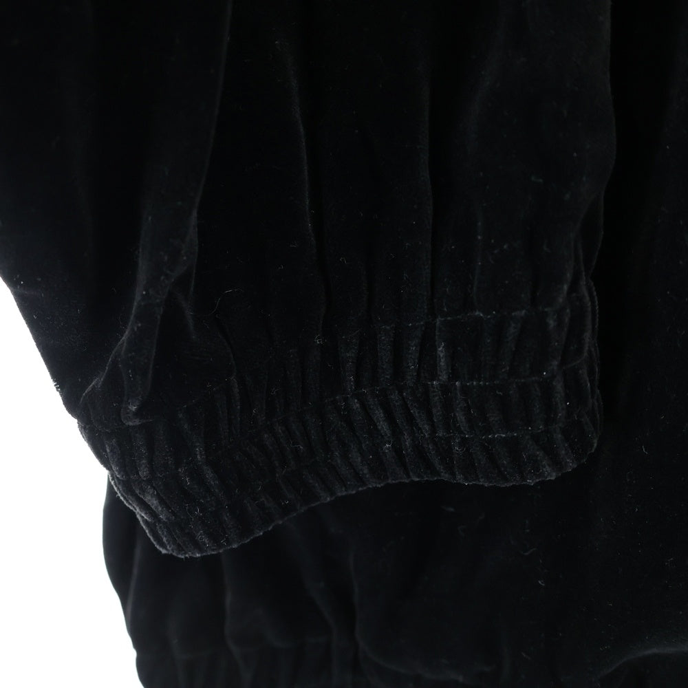 WACKO MARIA(ワコマリア) 24AW VELVET TRACK JACKET ロゴエンブロイダリー ベルベット トラックジャケット ブラック 24FWE-WMO-TJ01