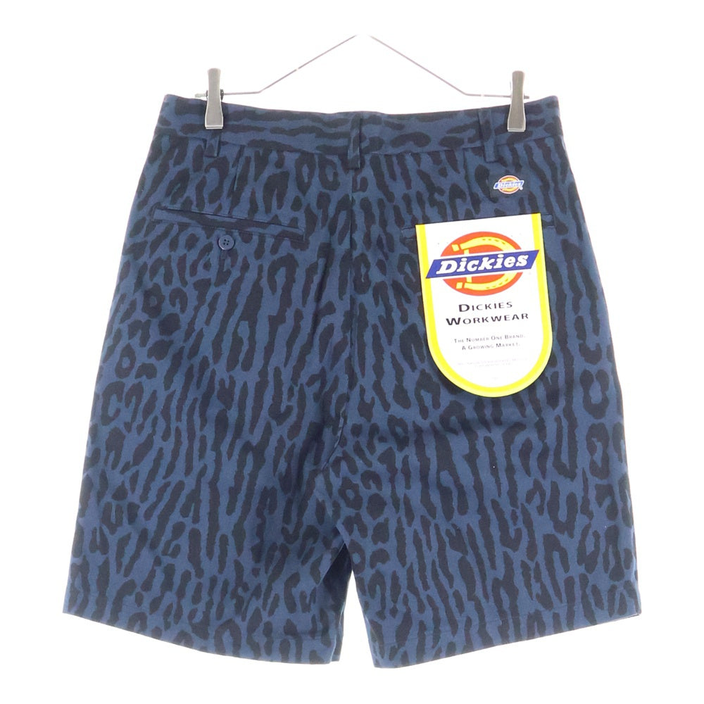 WACKO MARIA(ワコマリア) 22SS ×DICKIES PLEATED SHORT TROUSERS ディッキーズ レオパード プリーツ ショートトラウザー ハーフパンツ ネイビー DICKIES-WM-PT09
