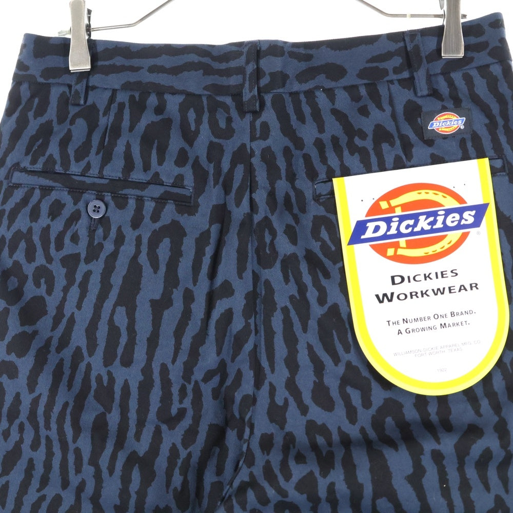 WACKO MARIA(ワコマリア) 22SS ×DICKIES PLEATED SHORT TROUSERS ディッキーズ レオパード プリーツ ショートトラウザー ハーフパンツ ネイビー DICKIES-WM-PT09