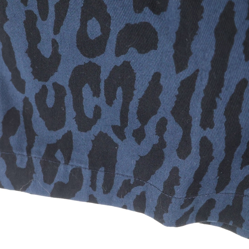 WACKO MARIA(ワコマリア) 22SS ×DICKIES PLEATED SHORT TROUSERS ディッキーズ レオパード プリーツ ショートトラウザー ハーフパンツ ネイビー DICKIES-WM-PT09