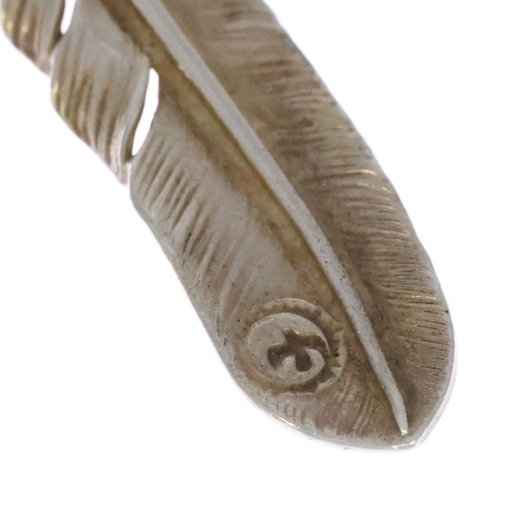 goro's(ゴローズ) 【現行】メタル付き特大フェザー 左向き ペンダントトップ シルバー/ゴールド