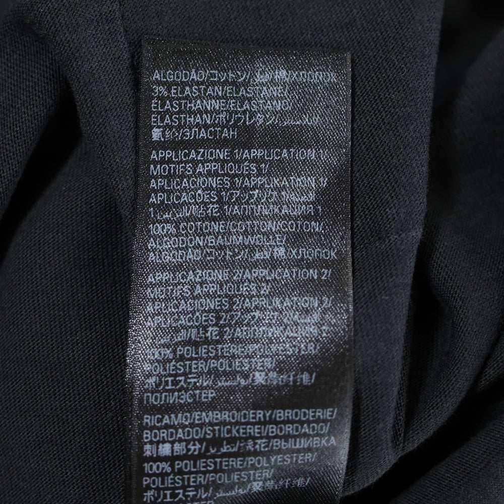 BALENCIAGA(バレンシアガ) 25SS BASKETBALL SERIES バスケットシリーズ ロゴ刺繍デザイン クルーネック半袖Tシャツカットソー ブラック 787349 TRVW9