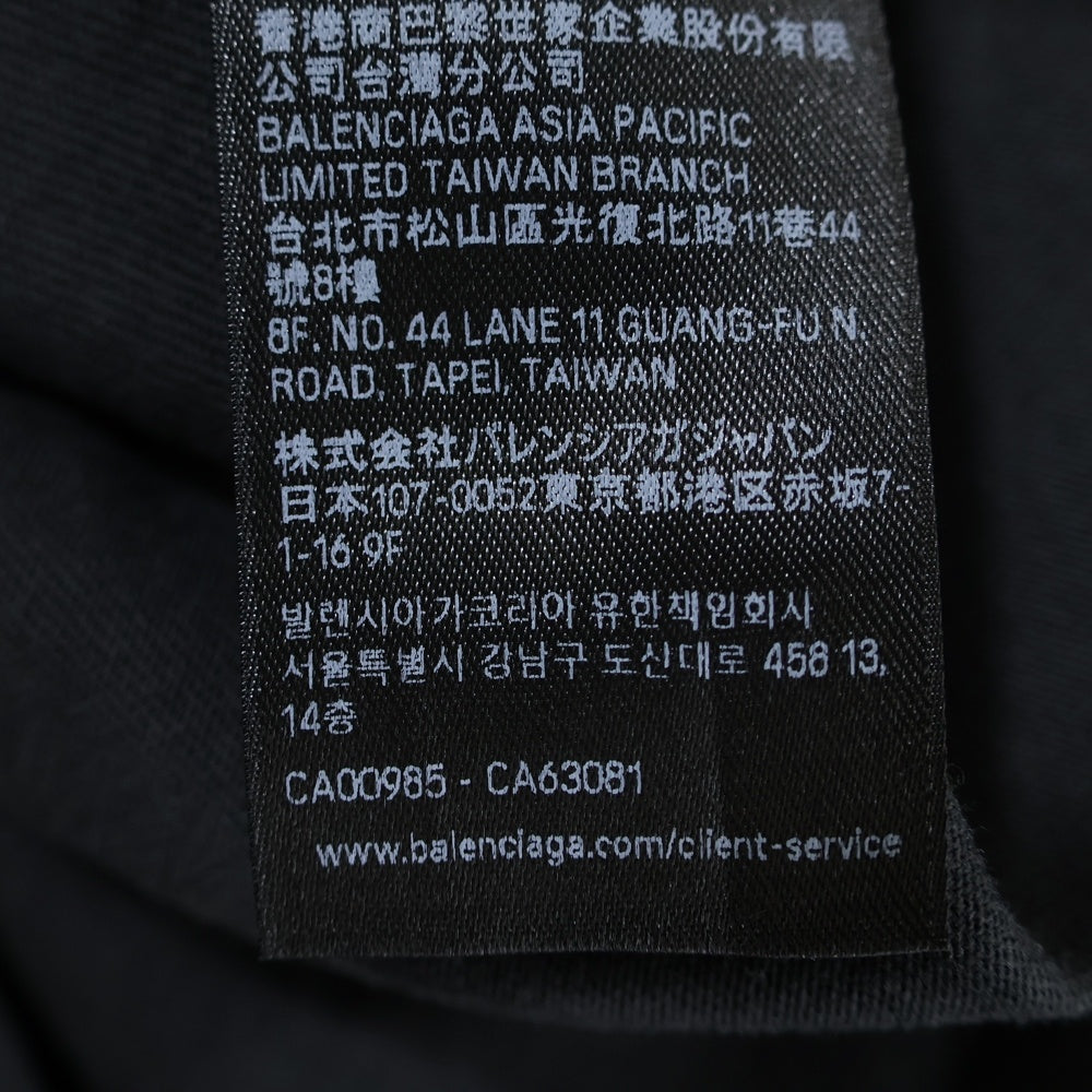 BALENCIAGA(バレンシアガ) 25SS BASKETBALL SERIES バスケットシリーズ ロゴ刺繍デザイン クルーネック半袖Tシャツカットソー ブラック 787349 TRVW9