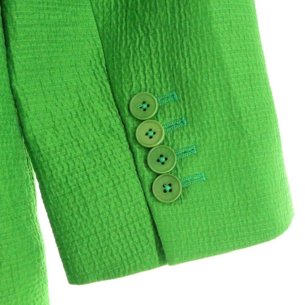 Christian Wijnants(クリスチャンワイナンツ) JAKARI BALZER レーヨン混 ジャカリ ノーカラーブレザージャケット レディース グリーン WPP5834