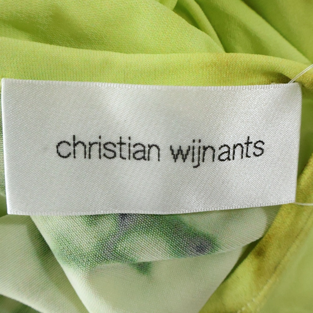 Christian Wijnants(クリスチャンワイナンツ) タイダイ レーヨン混 ノースリーブ ワンピース レディース イエロー