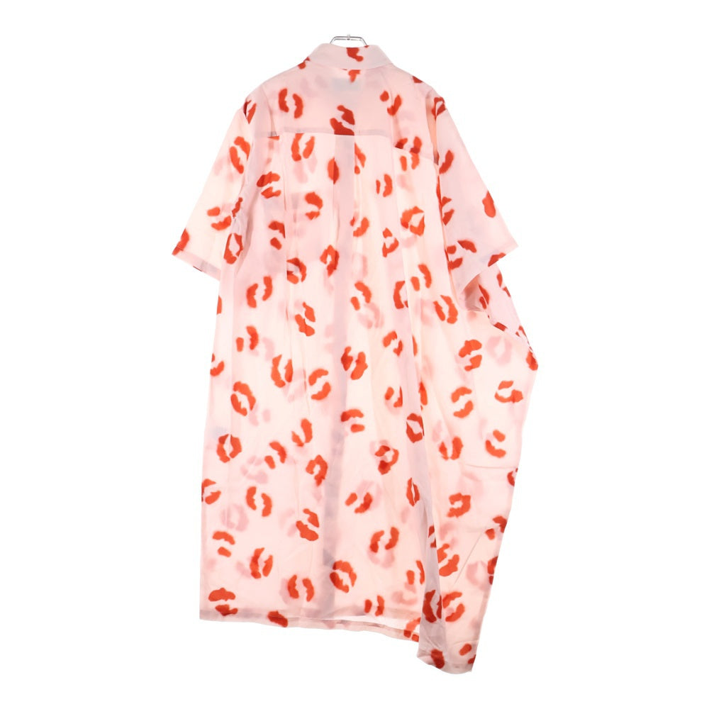 Christian Wijnants(クリスチャンワイナンツ) DUMAK シルク混 総柄 ボタンフライ ノースリーブワンピース ピンク