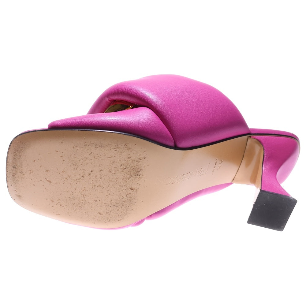 J.W.ANDERSON(ジェー ダブリュー アンダーソン) Chain Twist faux leather mules チェインツイスト フォーレザー ハイヒールミュール レディース ピンク ANW38021A