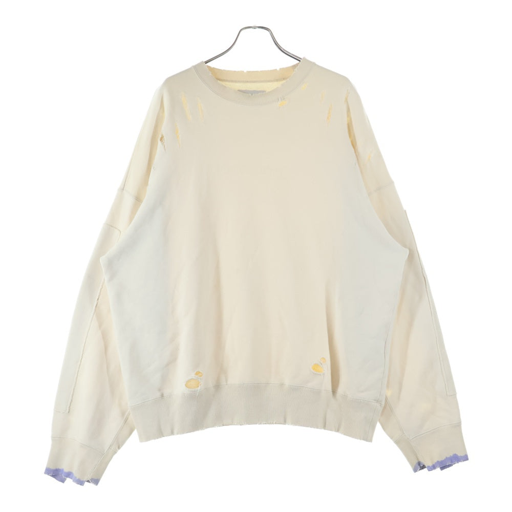 Stein(シュタイン) OVERSIZED REBUILD SWEAT デストロイ加工 オーバーサイズスウェットトレーナー アイボリー ST.306