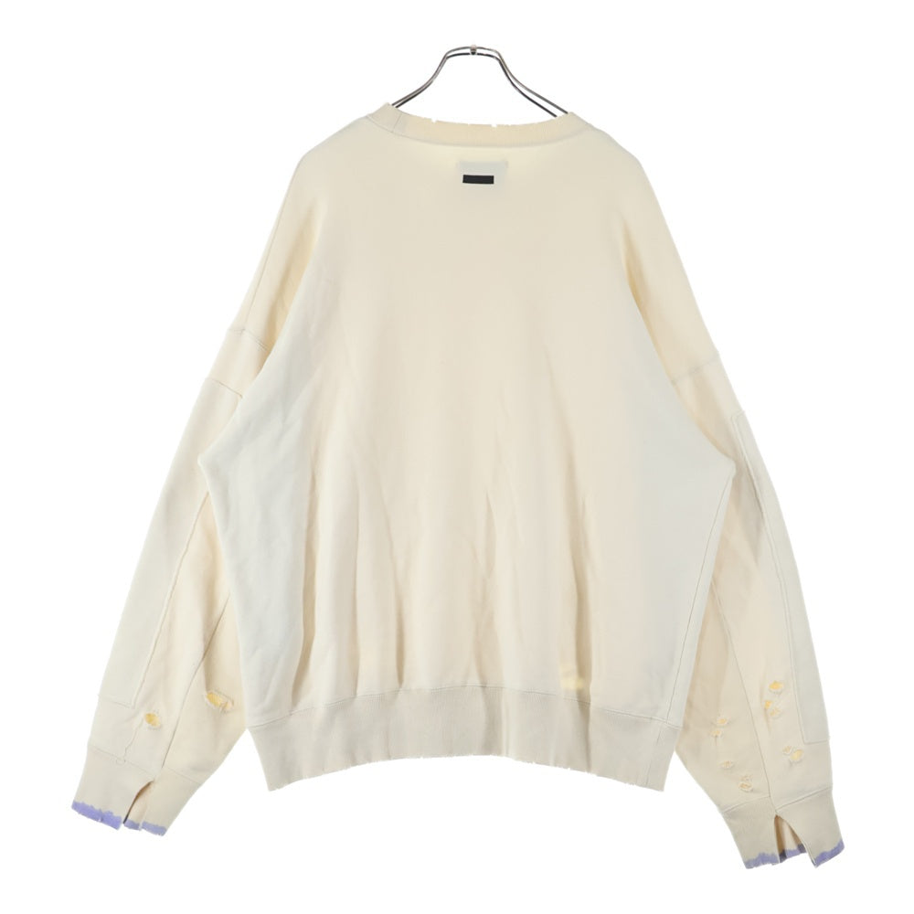 Stein(シュタイン) OVERSIZED REBUILD SWEAT デストロイ加工 オーバーサイズスウェットトレーナー アイボリー ST.306