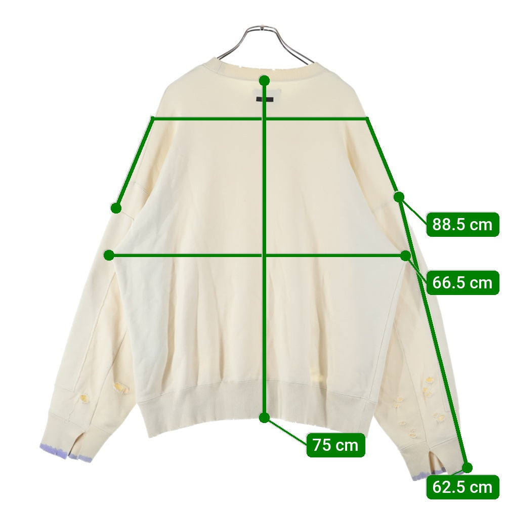 Stein(シュタイン) OVERSIZED REBUILD SWEAT デストロイ加工 オーバーサイズスウェットトレーナー アイボリー ST.306