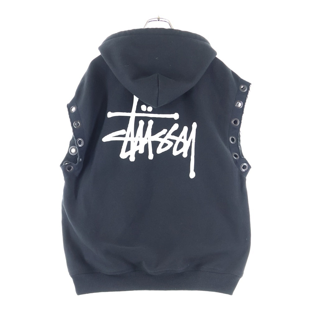 eYe COMME des GARCONS JUNYA WATANABE MAN(アイ コム デ ギャルソン ジュンヤ ワタナベ マン) ×STUSSY 24SS SWEAT PARKER CUSTOMIZED Hooded Vest フーデッド スウェットベスト WM-T909 AD2023