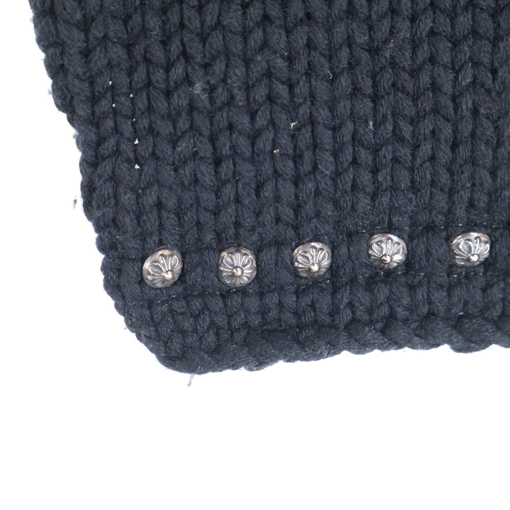 CHROME HEARTS(クロムハーツ) クロス ボールボタン クロスパッチ カシミアニット セーター ブラック