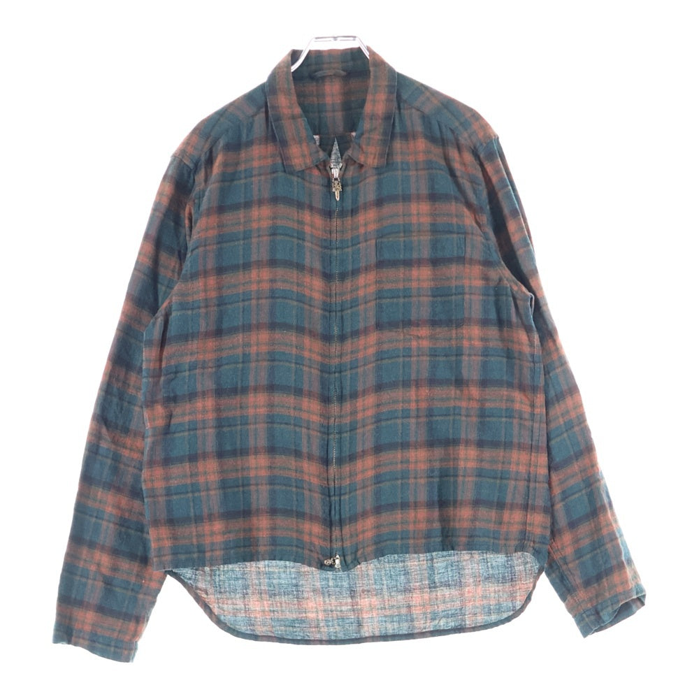 CHROME HEARTS(クロムハーツ) HEYWOOD L/S ヘイウッドダガージップ 長袖チェックシャツ マルチ
