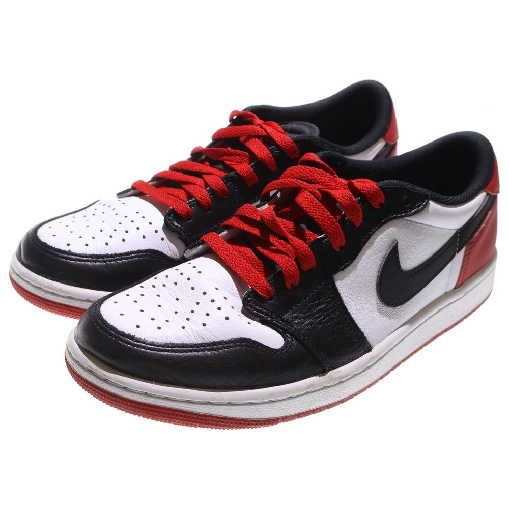 NIKE(ナイキ) AIR JORDAN 1 LOW BLACK TOE エアジョーダン 1 ブラックトゥ ローカットスニーカー ホワイト/レッド US10/28cm CZ0790-106