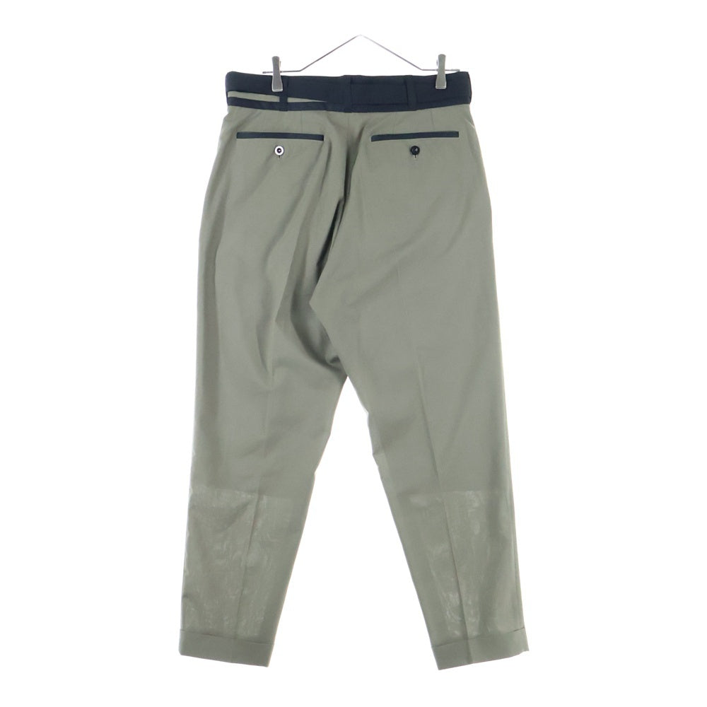 Sacai(サカイ) 21AW SUITING PANTS スーチング スラックスパンツ カーキ 21-02556M