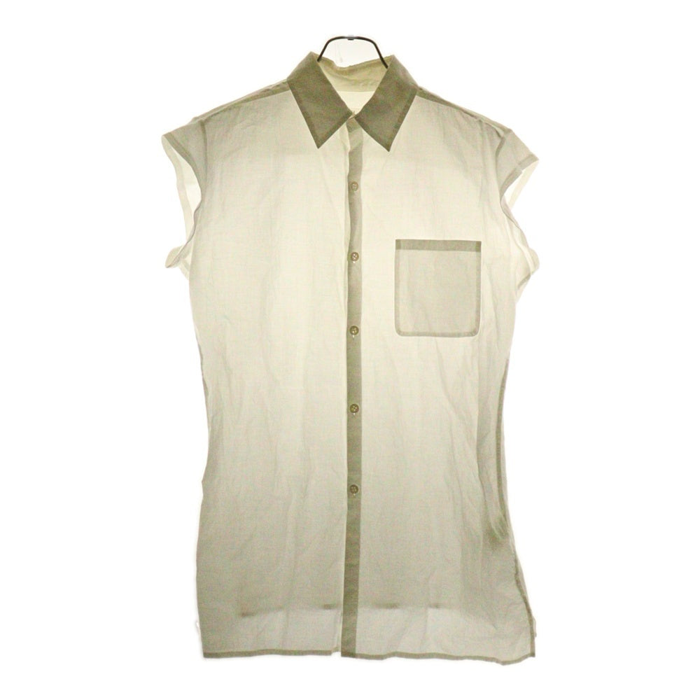 Y's(ワイズ) ノースリーブ ポケット シャツ ホワイト YB‐B11‐028 レディース