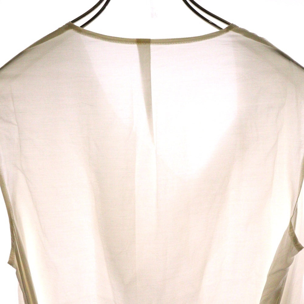 Yohji Yamamoto + NOIR(ヨウジヤマモトプリュスノアール) ベルト付 ノースリーブ ワンピース ドレス ホワイト NO‐D012‐002 レディース