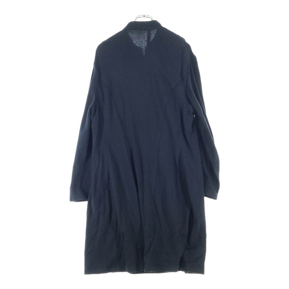 Yohji Yamamoto POUR HOMME(ヨウジヤマモト プールオム) スタンドカラー カーブ切替 スウェット コート ブラック HB‐C04‐034