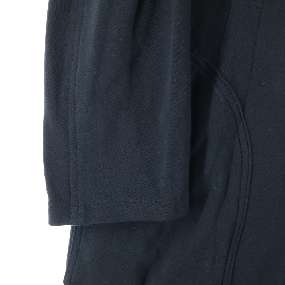 Yohji Yamamoto POUR HOMME(ヨウジヤマモト プールオム) スタンドカラー カーブ切替 スウェット コート ブラック HB‐C04‐034