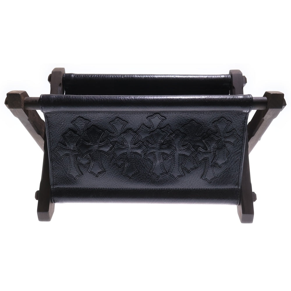 CHROME HEARTS(クロムハーツ) REMOTE CONTROLLER RACK リモコンラック セメタリークロスパッチ エボニーレッグ レザーリモコンラック ブラック/ブラウン■