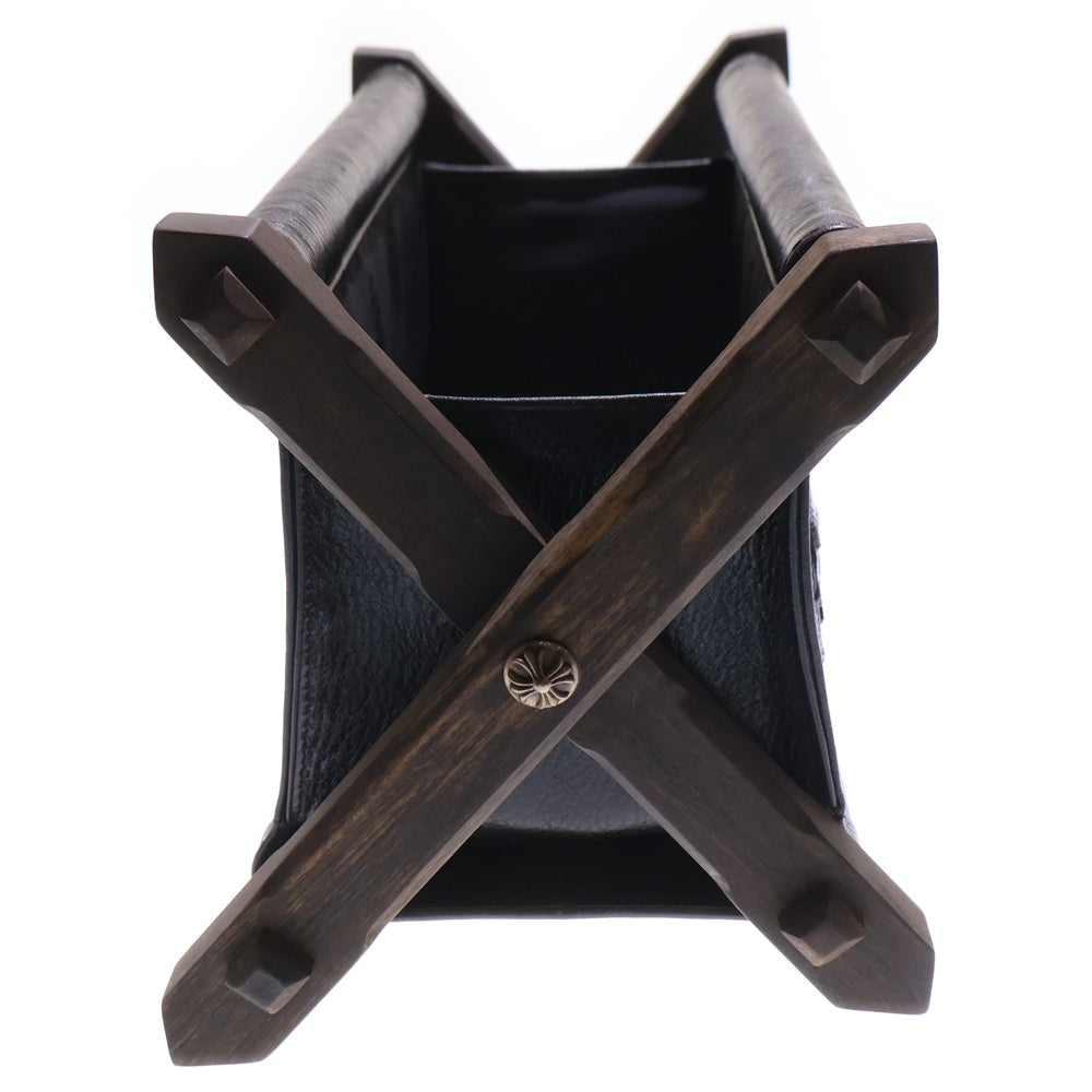CHROME HEARTS(クロムハーツ) REMOTE CONTROLLER RACK リモコンラック セメタリークロスパッチ エボニーレッグ レザーリモコンラック ブラック/ブラウン■