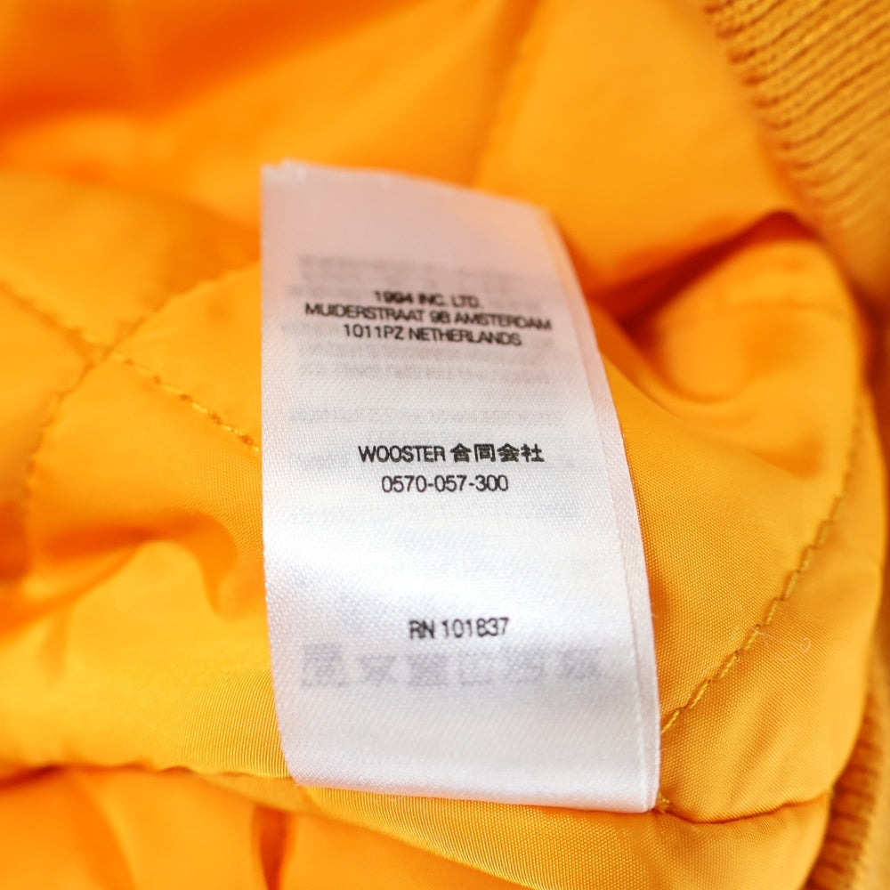 SUPREME(シュプリーム) 22SS Hooded Twill Varsity Jacket フーデッド ツイル バーシティジャケット オレンジ/ホワイト