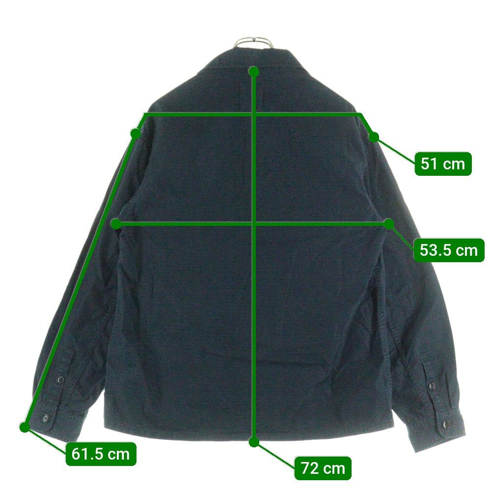 VISVIM(ヴィスヴィム) 20SS DOMAINE SHIRT L/S ドメーヌ ラペルカラー ロングスリーブ ミリタリー 長袖 シャツ ネイビー 0120105011013