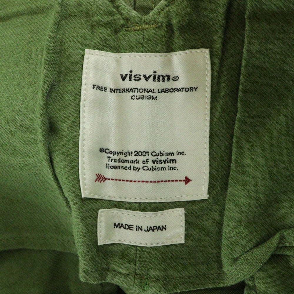 VISVIM(ヴィスヴィム) 21AW TRAVAILLER BRACES PANTS トラヴァイエ ブレイス サスペンダー付き ミリタリー パンツ カーキ 0121105008005