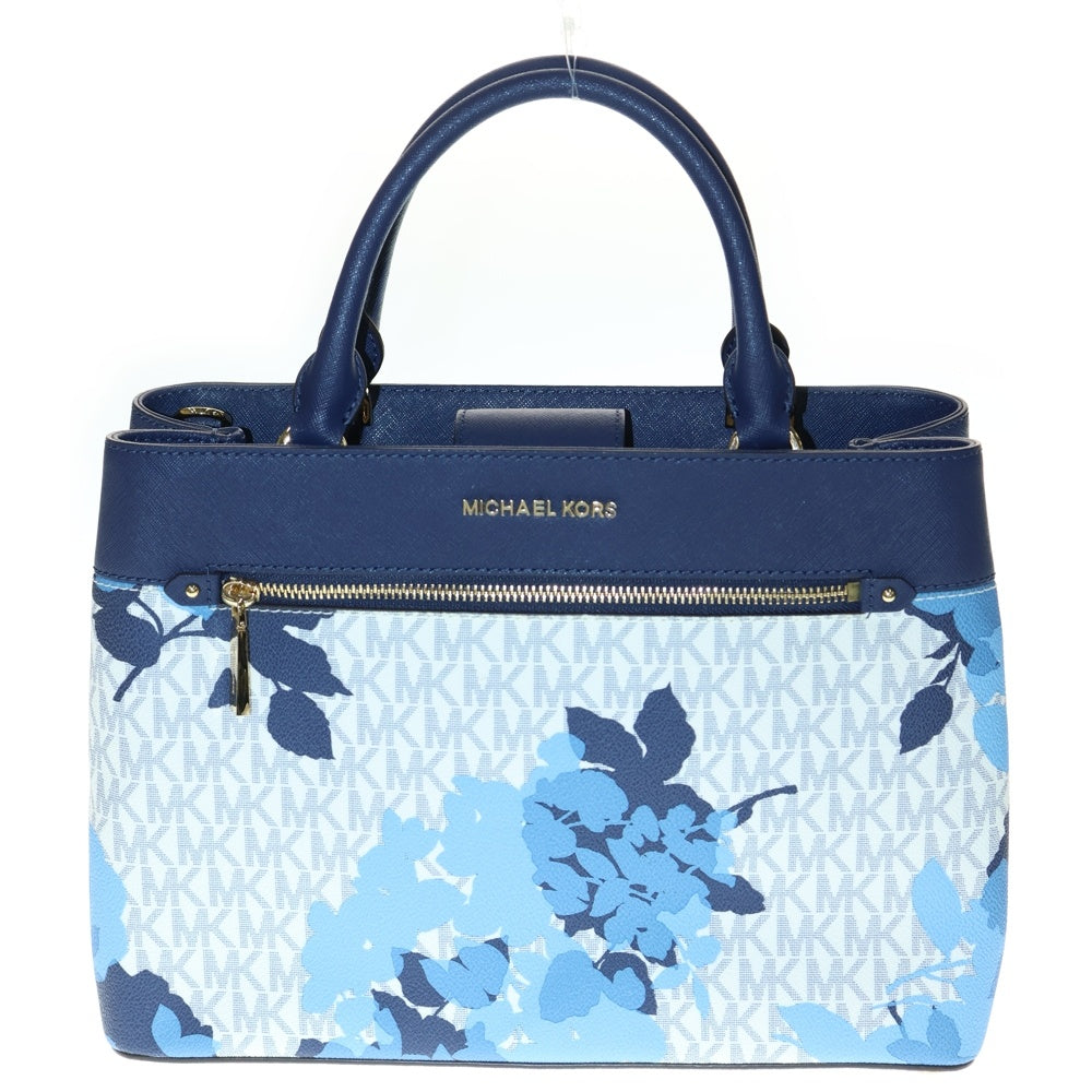MICHAEL KORS(マイケルコース) フラワープリント 2WAY ハンド ショルダー ブルー レディース