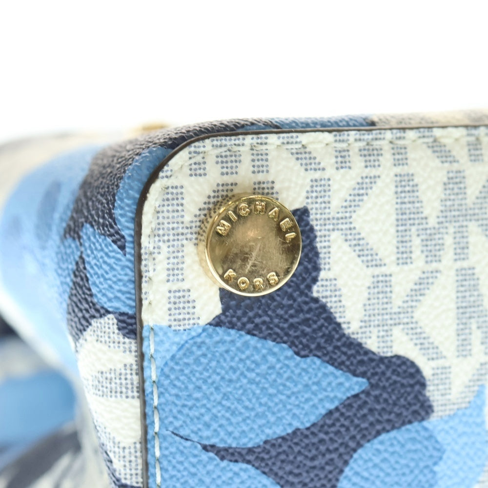 MICHAEL KORS(マイケルコース) フラワープリント 2WAY ハンド ショルダー ブルー レディース