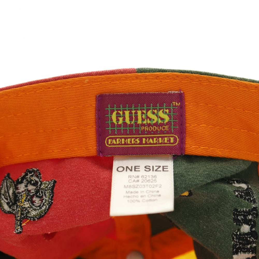 GUESS(ゲス) GUESS JEANS ×SEAN WOTHERSPOON FARMERS MARKET HAT ショーン ウェザースプーン フルーツマーケット ハット 6パネルキャップ 帽子 マルチカラー M8SZ03T02F2