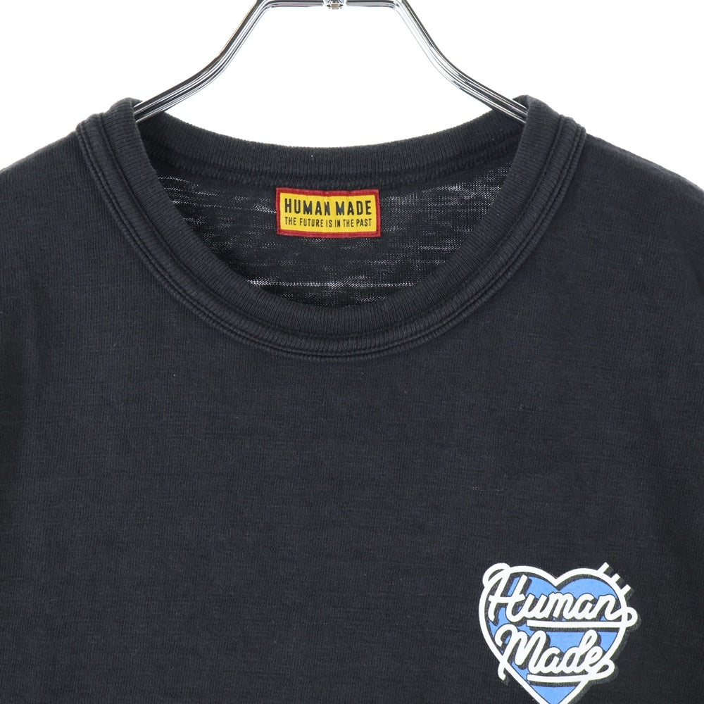 HUMAN MADE(ヒューマンメイド) 25SS GRAPHIC T-SHIRT グラフィックロゴ クルーネック半袖Tシャツ カットソー ブラック HM29TE005
