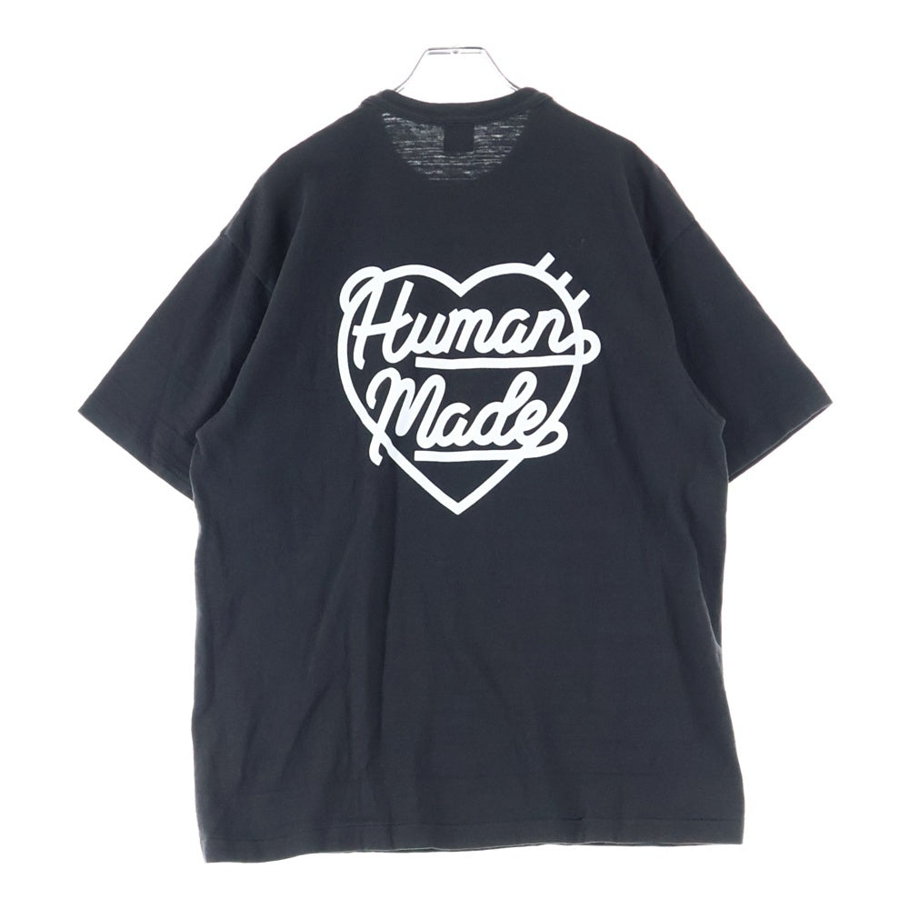 HUMAN MADE(ヒューマンメイド) ハートロゴ クルーネック半袖ポケットTシャツ カットソー ブラック
