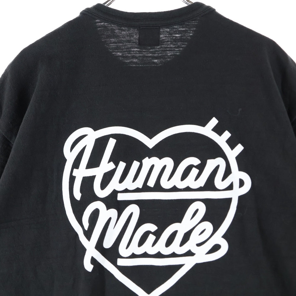 HUMAN MADE(ヒューマンメイド) ハートロゴ クルーネック半袖ポケットTシャツ カットソー ブラック