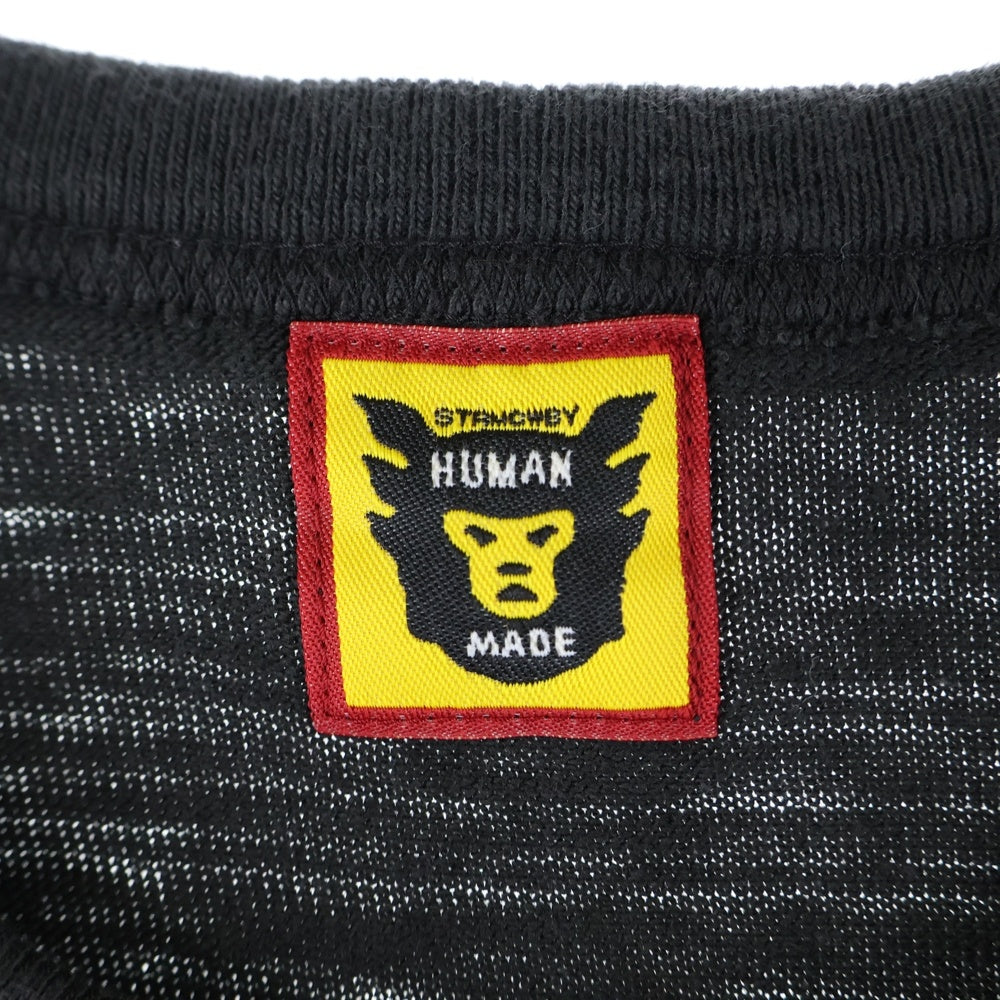 HUMAN MADE(ヒューマンメイド) ハートロゴ クルーネック半袖ポケットTシャツ カットソー ブラック