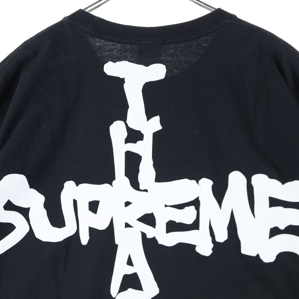 SUPREME(シュプリーム) 24AW ×THRASHER Cross Tee スラッシャー クロス クルーネック半袖Tシャツ カットソー ブラック