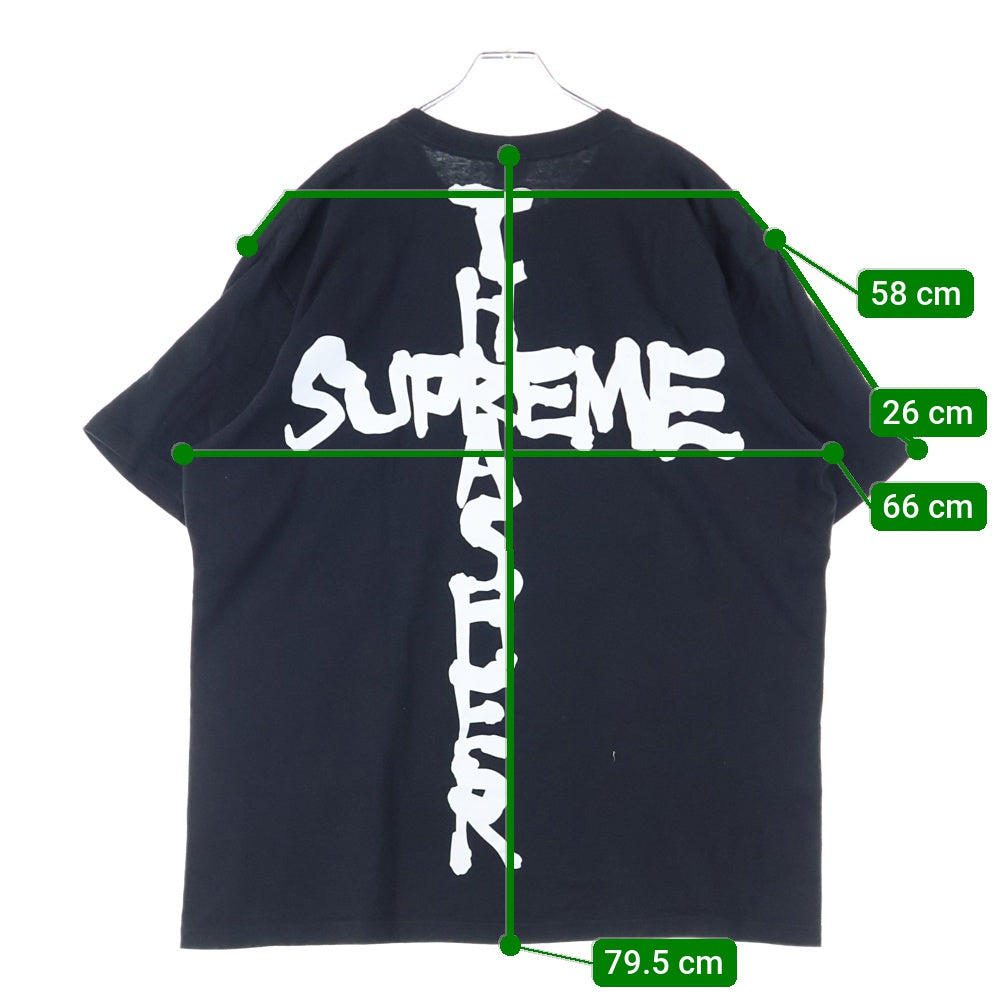 SUPREME(シュプリーム) 24AW ×THRASHER Cross Tee スラッシャー クロス クルーネック半袖Tシャツ カットソー ブラック