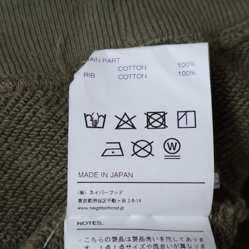 NEIGHBORHOOD(ネイバーフッド) 23SS ×WIND AND SEA SWEATSHIRT LS ウィンダンシー クルーネックスウェットトレーナー ロングスリーブ カーキ 231UWWSN-CSM01S
