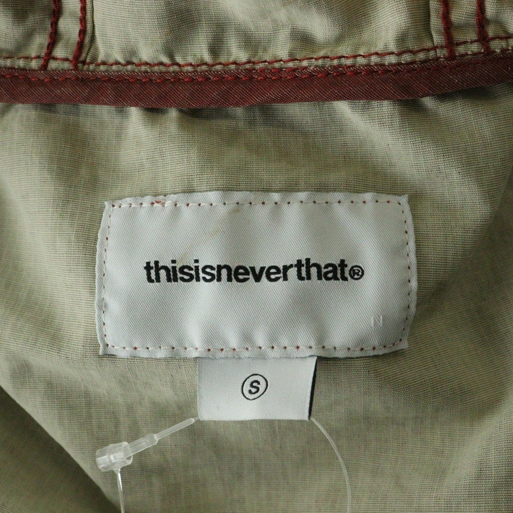 THISISNEVERTHAT(ディスイズネバーザット) ANORAK JACKET ロゴ刺繍 ナイロン アノラックジャケット レッド TN243WOWLS06