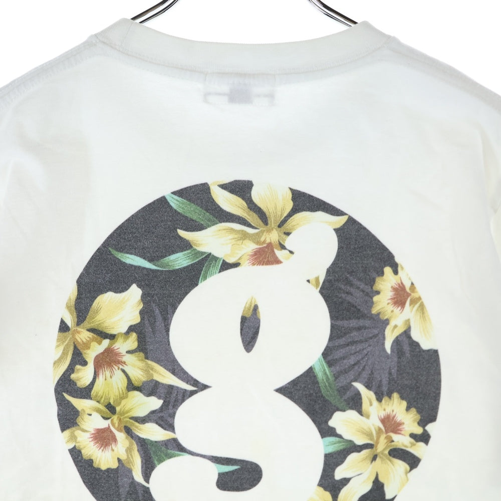 GOODENOUGH(グッドイナフ) 16SS G FLOWER TEE ロゴデザイン 両面プリント クルーネック カットソー 半袖Tシャツ ホワイト